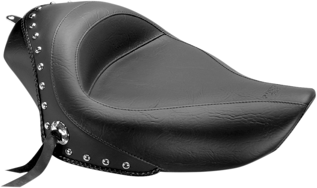 MUSTANG Studded Vinyl Solo Seat — without Backrest