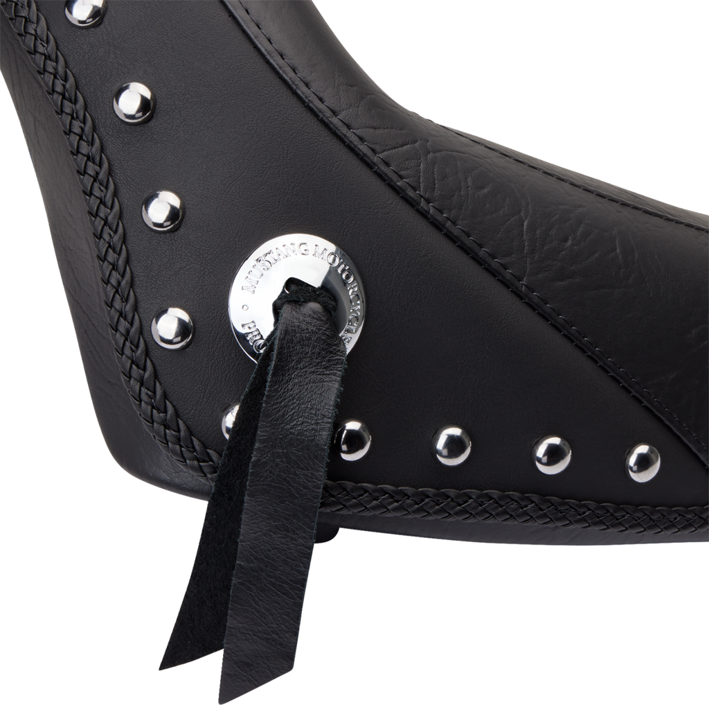 MUSTANG Studded Vinyl Solo Seat — without Backrest