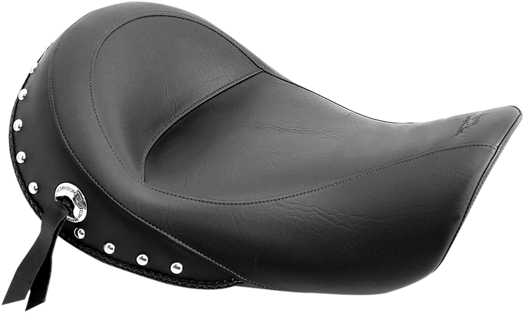 MUSTANG Studded Vinyl Solo Seat — without Backrest