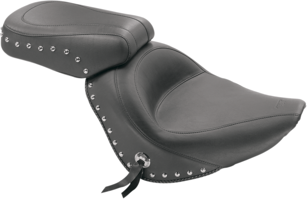 MUSTANG Studded Vinyl Solo Seat — without Backrest