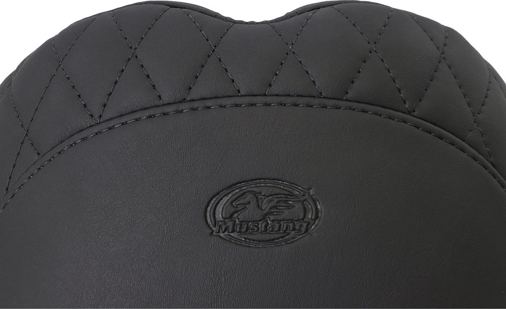 MUSTANG Tripper Fastback™ Seat for Yaffe Tank - Seat / Tripper Fastback™ / Stitched w/ Small Diamond-Stitched Inlays / Black / FL '08-'25 0801-1171