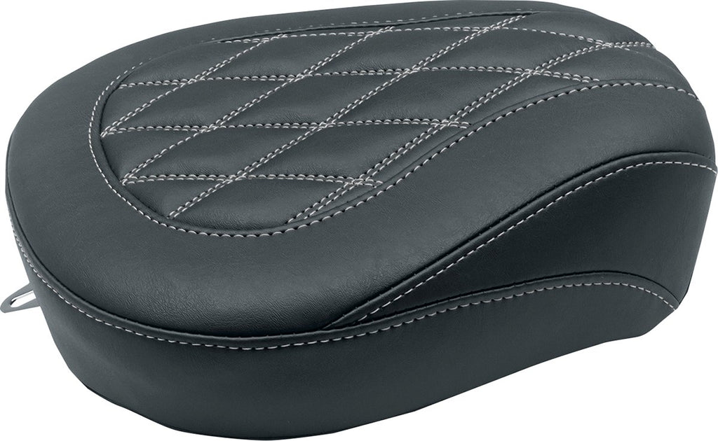 MUSTANG Wide Tripper™ Passenger Seat For Harley-Davidson - Wide Tripper™ Passenger Seat / Black w/ Gun Metal Stitching / FL '97-'25 0801-1380