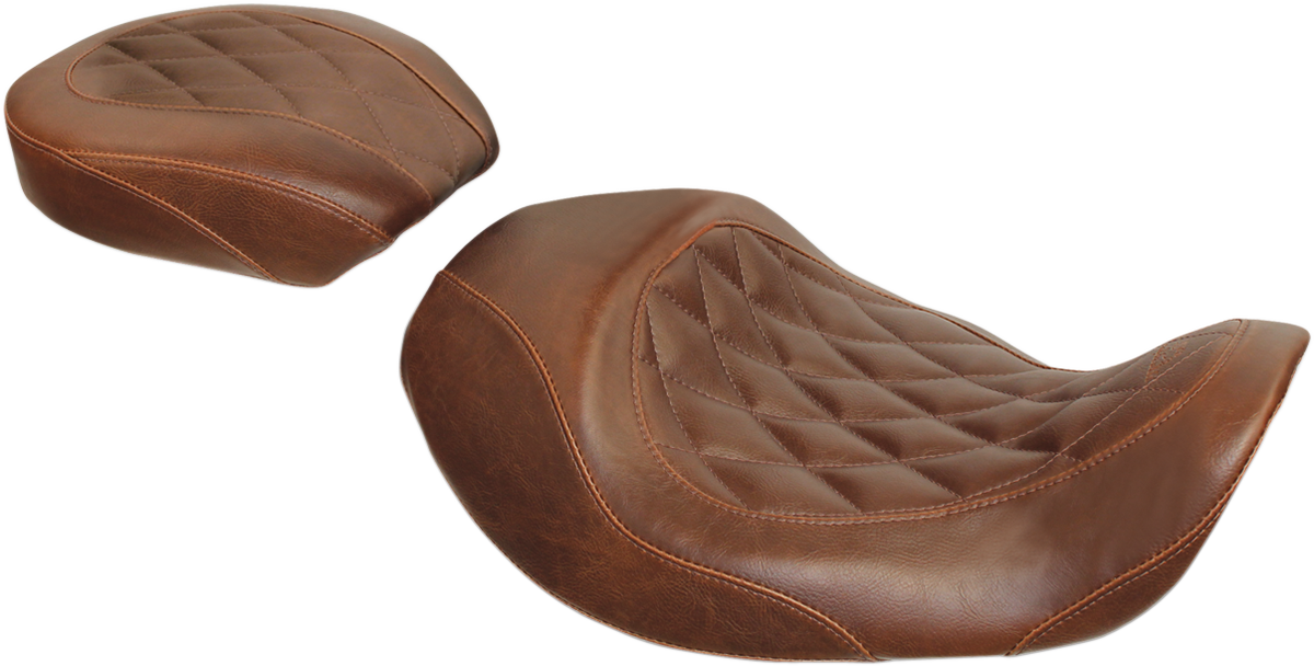 MUSTANG Wide Tripper™ Seat - Forward Wide Tripper Solo Seat / Diamond / Black / FXDF '14-'17 0802-1261