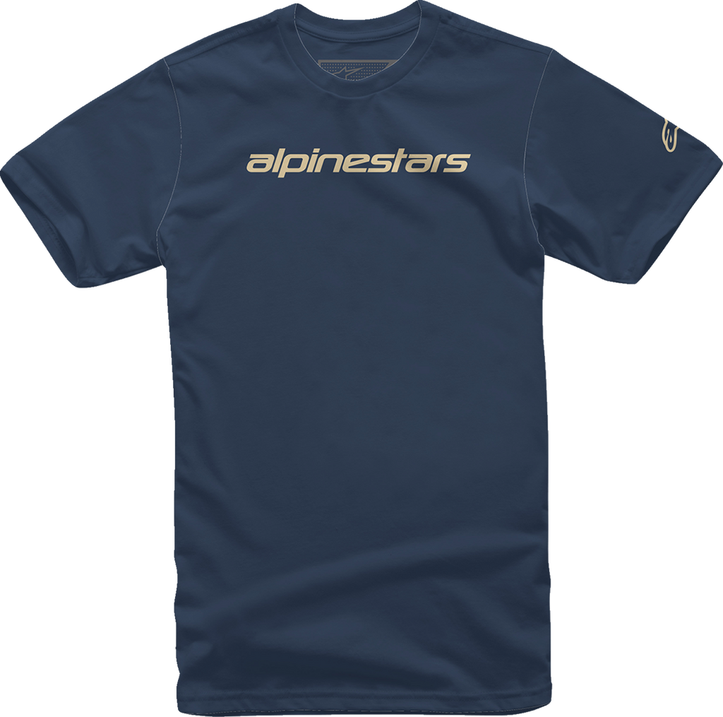 Linear Wordmark T-Shirt - Navy/Stone