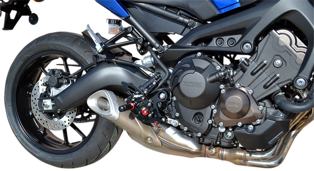 1623-0494 MGP Rearset - Black - Yamaha - Yamaha FZ-09 2014-2017 / MT-09 2018-2020