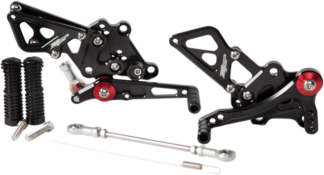 1623-0366 MGP Rearset - Black - Kawasaki - Kawasaki Ninja 250R 2008-2012 / Ninja 300 2013-2017