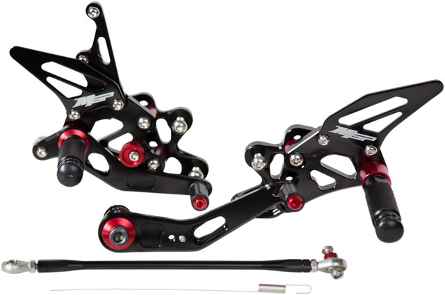 1623-0368 MGP Rearset - Black - Suzuki - Suzuki GSX-R600 / GSX-R750 2006-2026