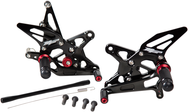 1623-0362 MGP Rearset - Black - Kawasaki - Kawasaki Ninja ZX-6R / ZX636 2009-2026