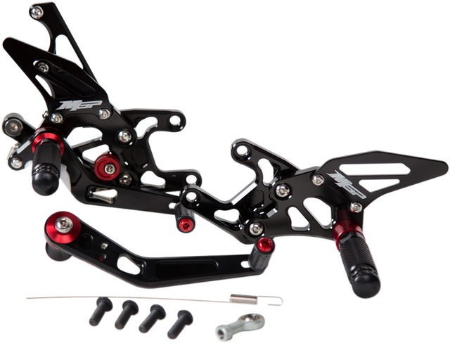 1623-0354 MGP Rearset - Black - Honda - Honda CBR1000RR / CBR1000RR ABS 2008-2026
