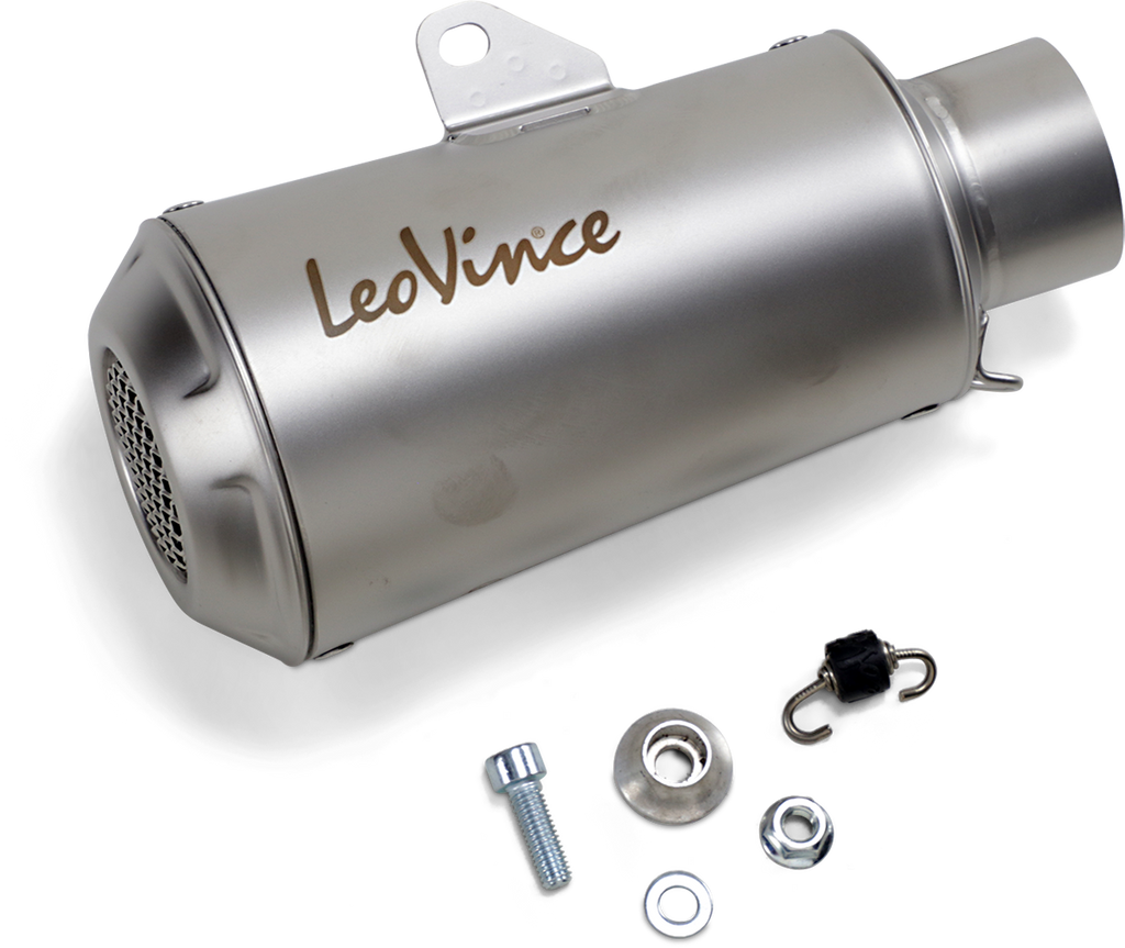 LEOVINCE 54mm Universal LV-10 Slip-On Muffler - Black Edition 9746BU