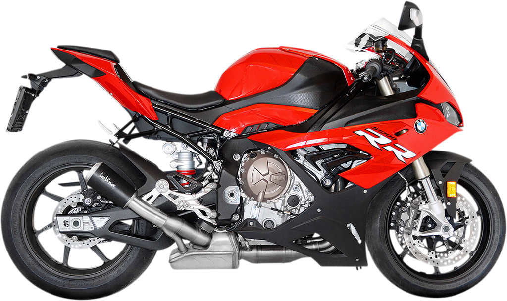 LEOVINCE Slip-On Muffler - Black Stainless Steel - S1000RR 15241B - BMW S1000RR; BMW S1000R LV-10 - BMW S1000RR 2019-2024; BMW S1000R 2021-2024