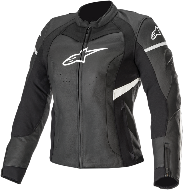 Alpinestars Stella Kira Leather Jacket - Black/Red - US 8 / EU 44