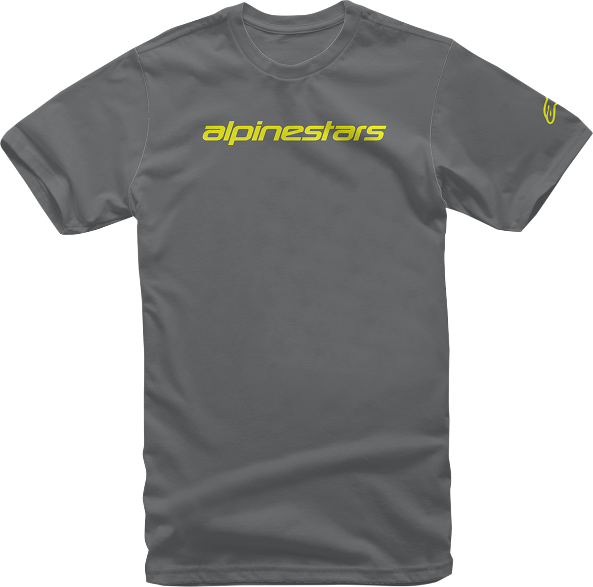 Linear Wordmark T-Shirt - Charcoal/Fluorescent Yellow