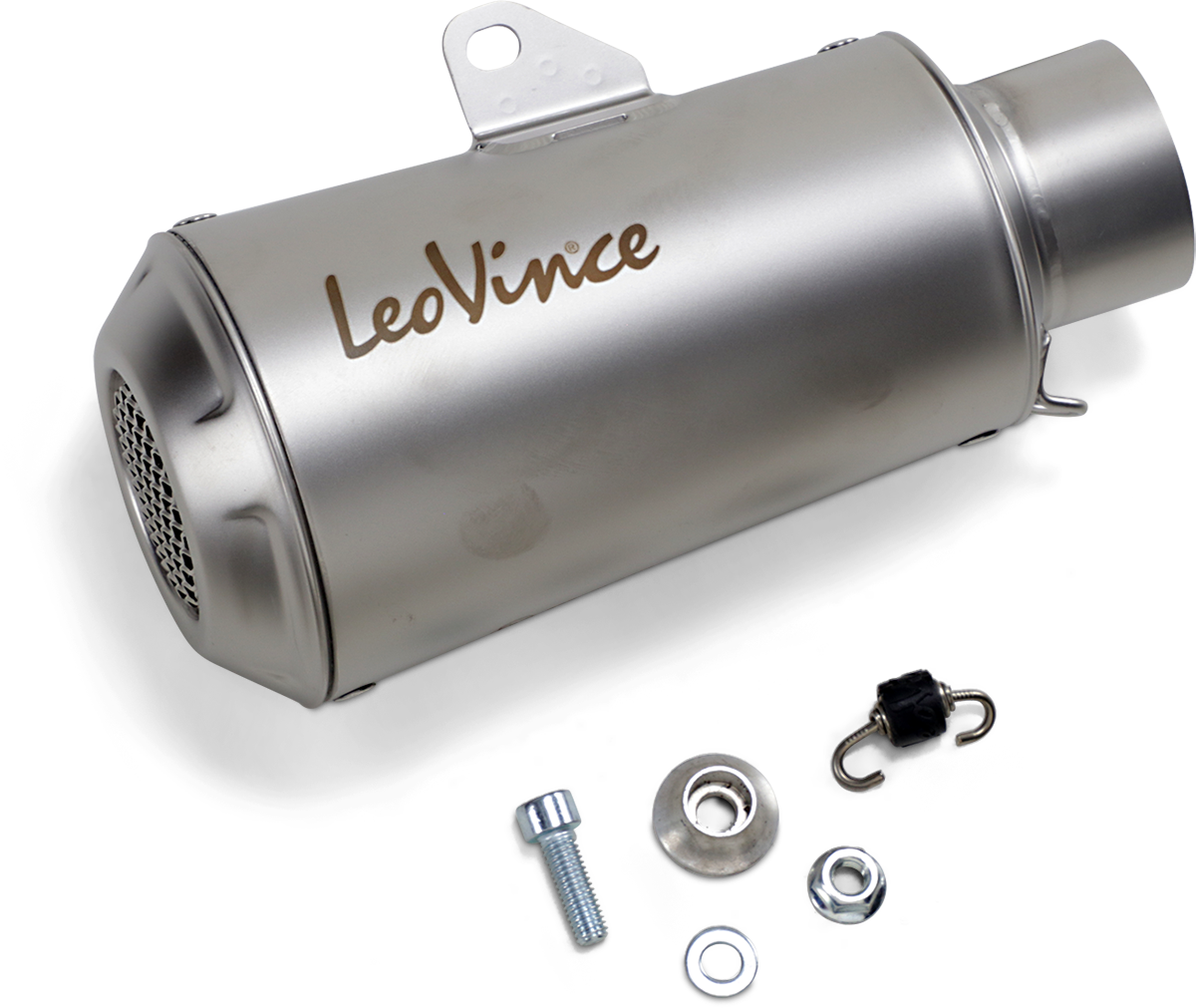 LEOVINCE 54mm Universal LV-10 Slip-On Muffler - Black Edition 9746BU