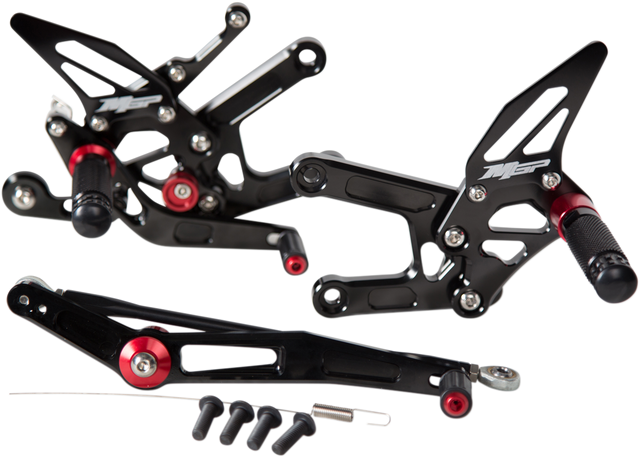 1623-0372 MGP Rearset - Black - Yamaha - Yamaha YZF-R6 2008-2020
