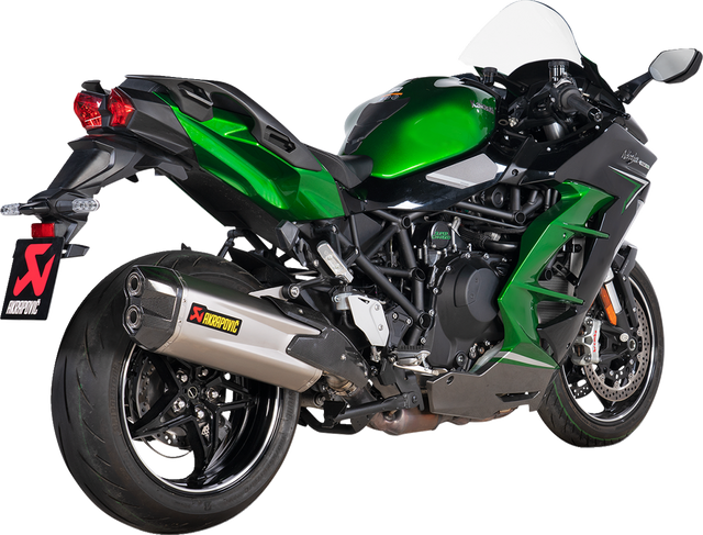 AKRAPOVIC Slip-On Line Muffler - Titanium - Kawasaki Ninja H2 SX / H2 SX SE 2021-current S-K10SO30-HGIT