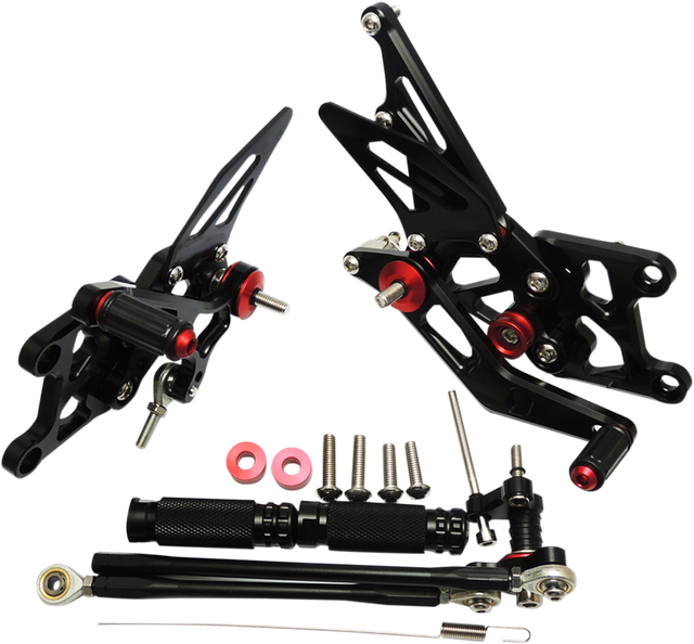 1623-0356 MGP Rearset - Black - Honda - Honda CBR600RR 2007-2026
