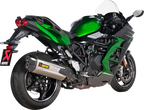 AKRAPOVIC Slip-On Line Muffler - Titanium - Kawasaki Ninja H2 SX / H2 SX SE 2021-current S-K10SO30-HGIT