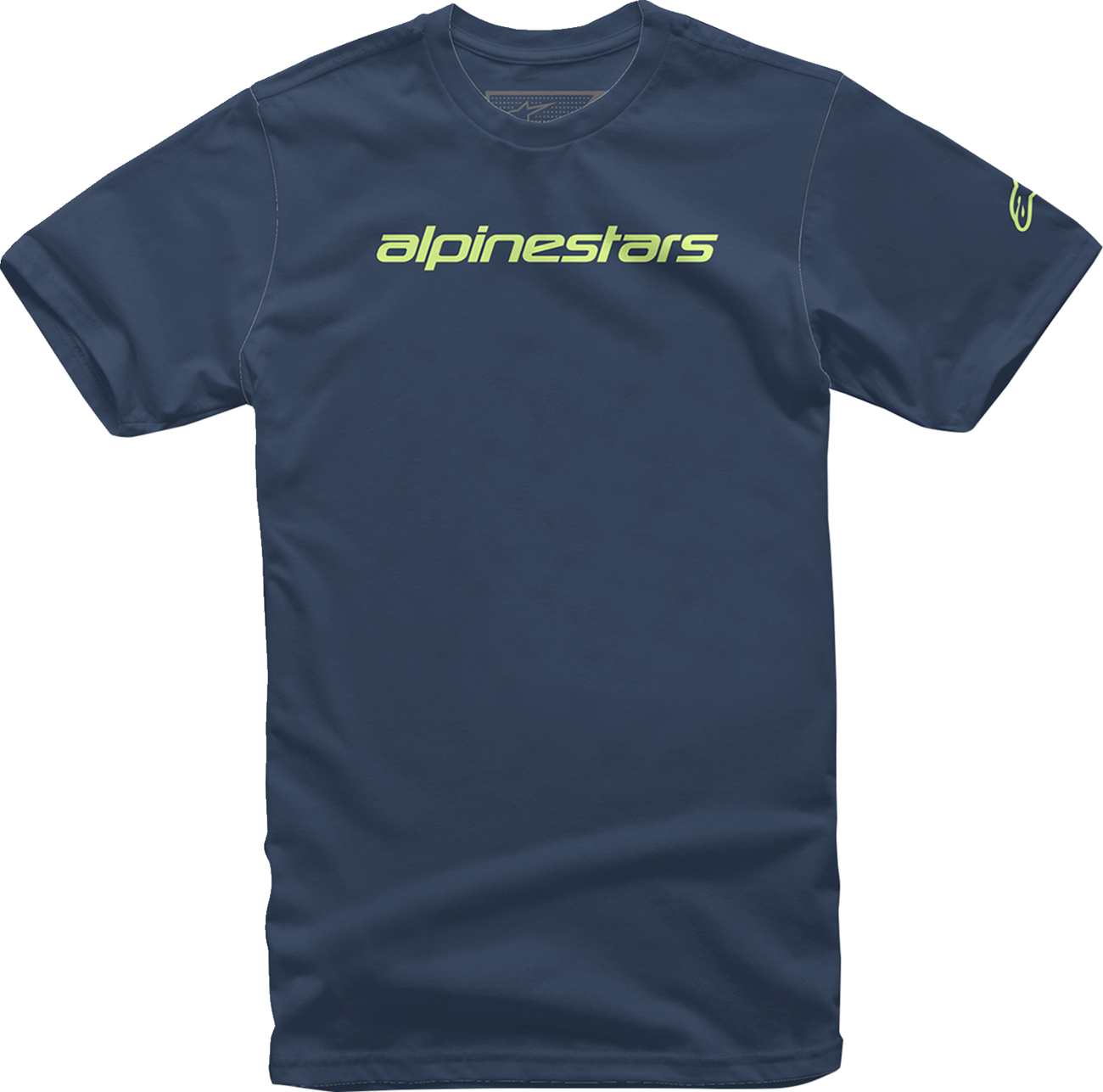 Linear Wordmark T-Shirt - Navy/Lime