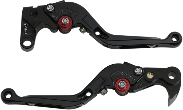 0610-1899 MGP Brake and Clutch Lever Set - Black - Yamaha YZF-R1 / R1M / R1S 2015-2020 / YZF-R6 2017-2020