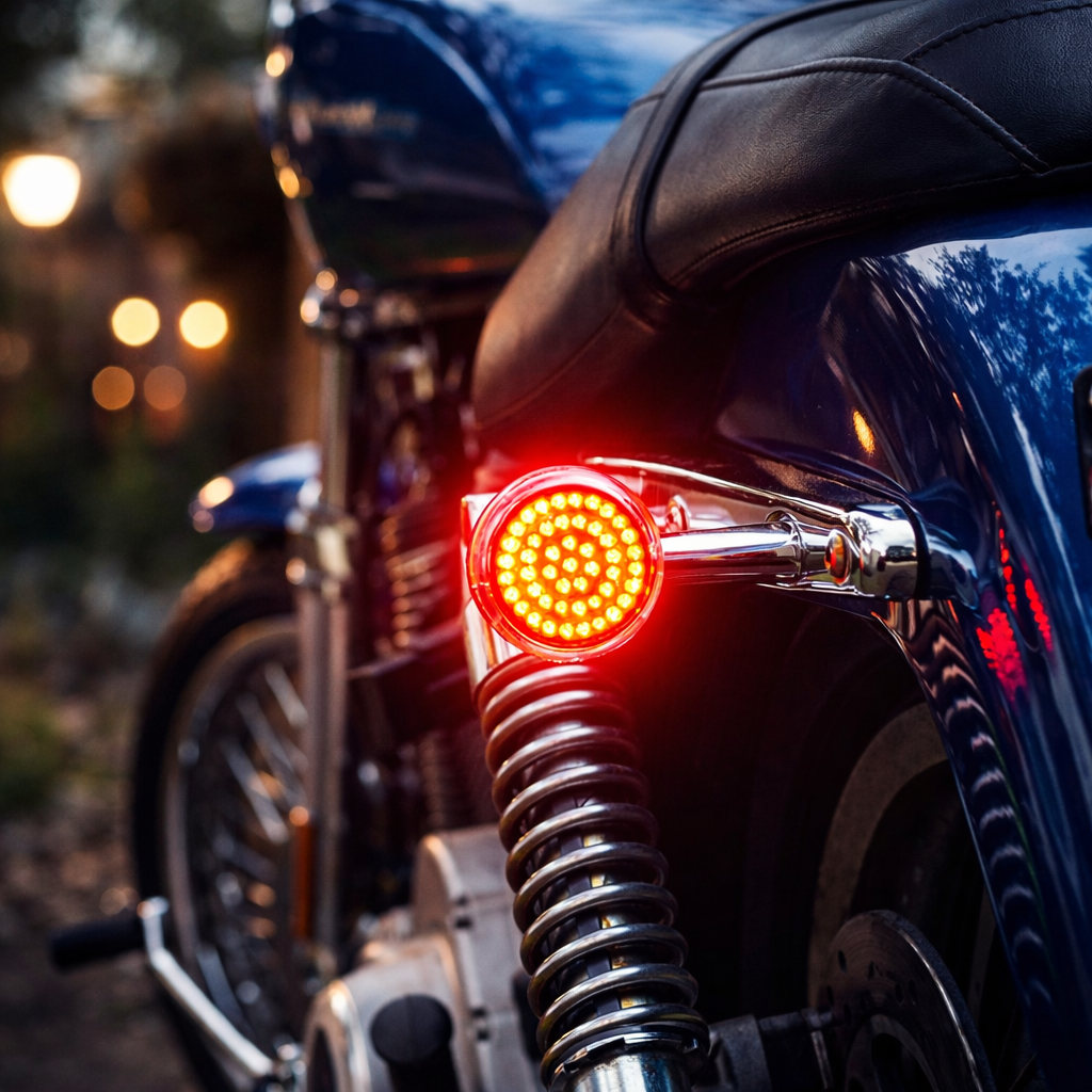 Eagle Lights 2" Rear LED Turn Signals, Running and Brake Lights for Harley-Davidson® Motorcycles- Generation I / 1157 Base / Red