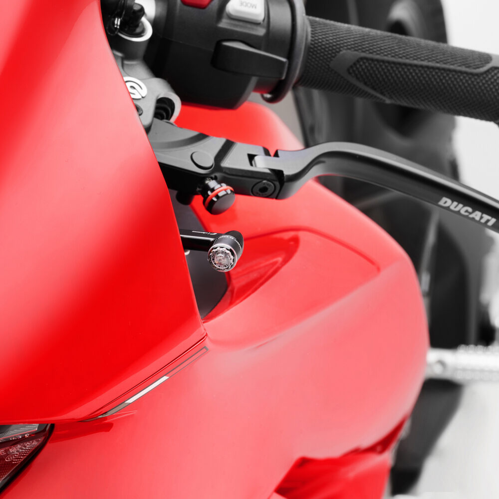 Rizoma FR070BM "LIGHT UNIT" Indicators And Mounting Adapters for Front Turn signals for Ducati Panigale V4 (2018+)