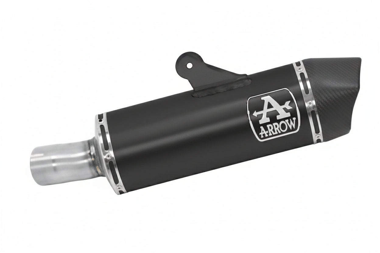 71925AKN Arrow Maxi Race-Tech Slip-on Exhaust, Aluminum Dark for BMW R1250R/RS 19-20
