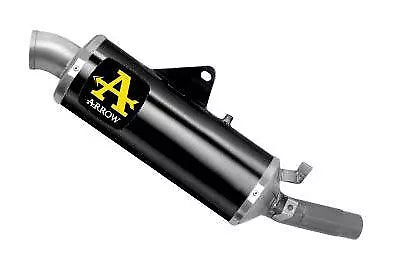 Arrow Indy Race Slip-on Exhaust, Aluminum Dark for Ducati DesertX 950 2022-2024 72638AON
