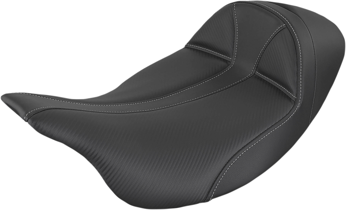 SADDLEMEN Dominator Low Solo Seat - Dominator Seat / Low / Solo / Black w/ Gray Stitching / FL '08-'24 0801-1311