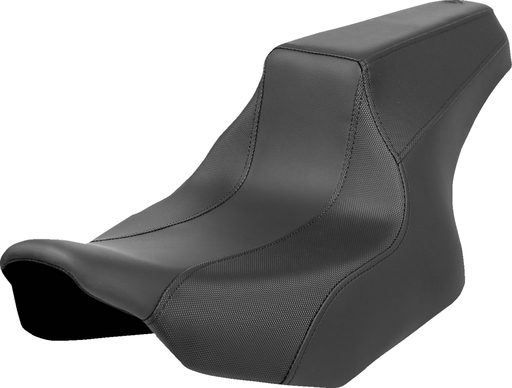 SADDLEMEN FXR Division Signature Series Seat - Black w/ Perforated Inserts / FLH/FLT '23-'24 0801-1960
