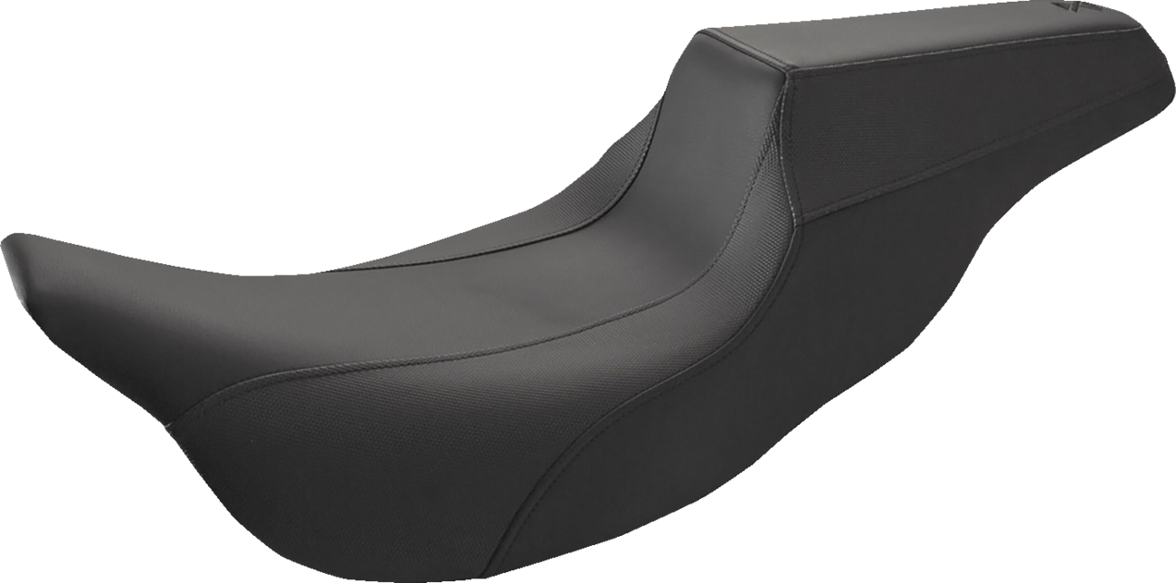 SADDLEMEN FXR Division Signature Series Seat - Black w/ Perforated Inserts / FLH/FLT '23-'24 0801-1960
