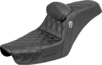 SADDLEMEN Gripper Step-Up Seats - Step-Up Seat / Gripper / Black / with Backrest / FXD '96-'03 0803-0771