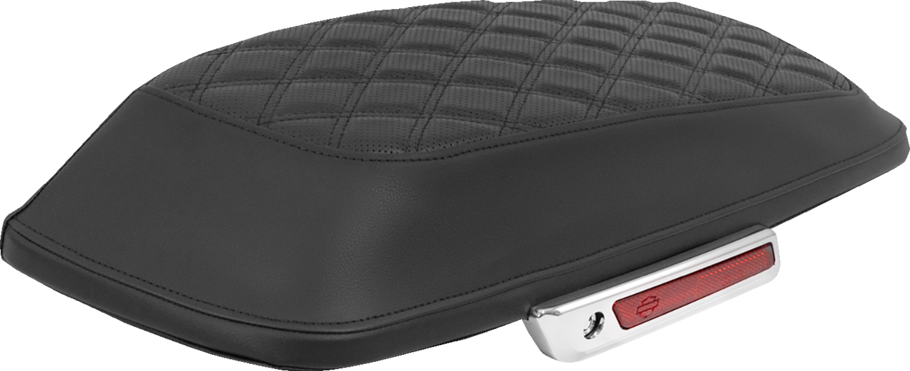 SADDLEMEN Lattice Stitched Saddlebag Lid Covers - Saddlebag Lid Covers / Lattice / Black Stitch / FLH/FLT '14-'25 3501-2301