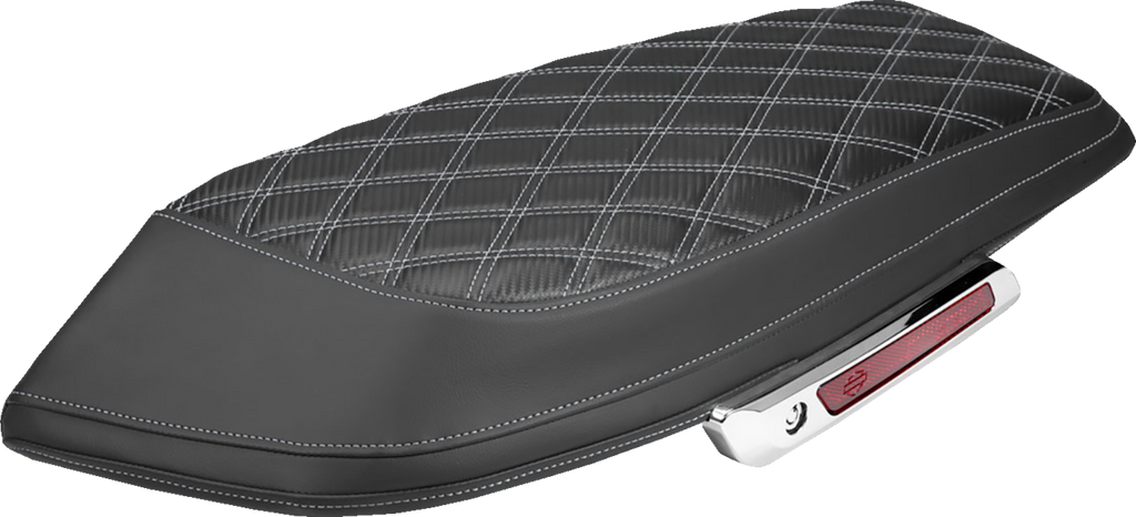 SADDLEMEN Saddlebag Lid Covers - Lattice / Carbon Fiber / Silver Stitch / FLH/FLT '23-'26 3501-2381