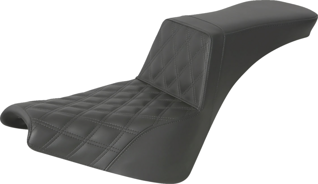 SADDLEMEN Step-Up Seat — Front Lattice Stitch - Step-Up Seat / Front Lattice Stitch / Black 0802-1457