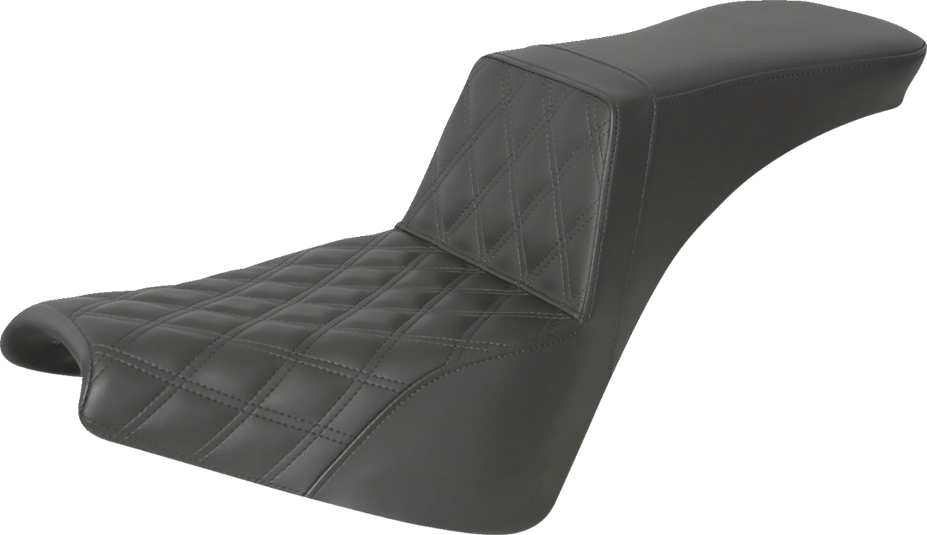 SADDLEMEN Step-Up Seat — Front Lattice Stitch - Step-Up Seat / Front Lattice Stitch / Black 0802-1457