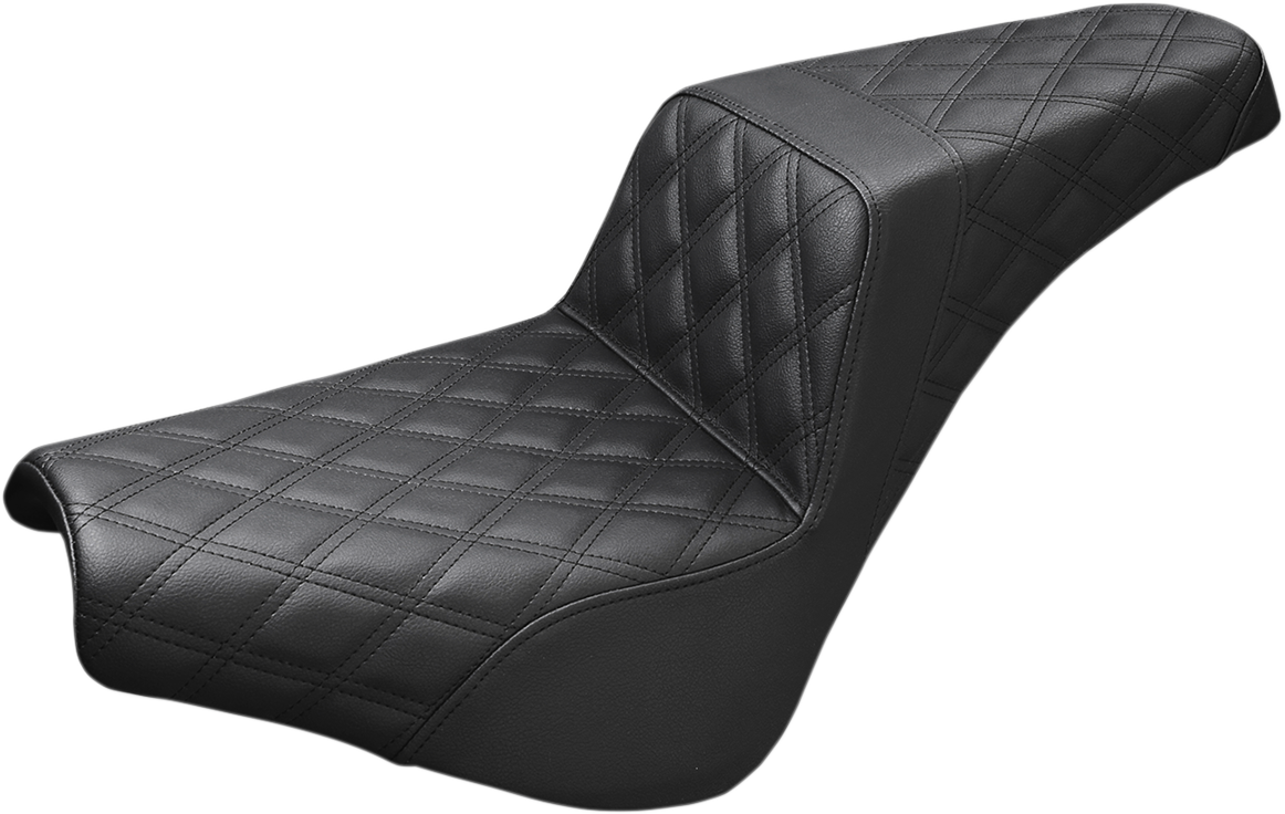 SADDLEMEN Step-Up Seat — Front Lattice Stitch - Step-Up Seat / Front Lattice Stitch / Black / FX '18-'24 0802-0962