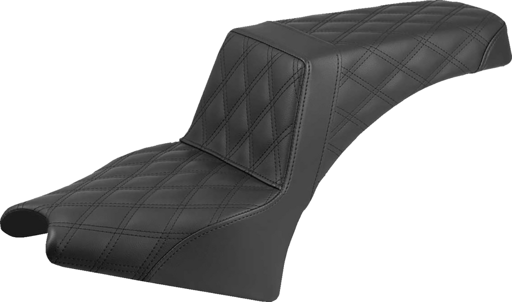 SADDLEMEN Step-Up Seat — Lattice Stitched - Step-Up Seat / Lattice Stitch / Black / Indian Scout '25 0810-2442