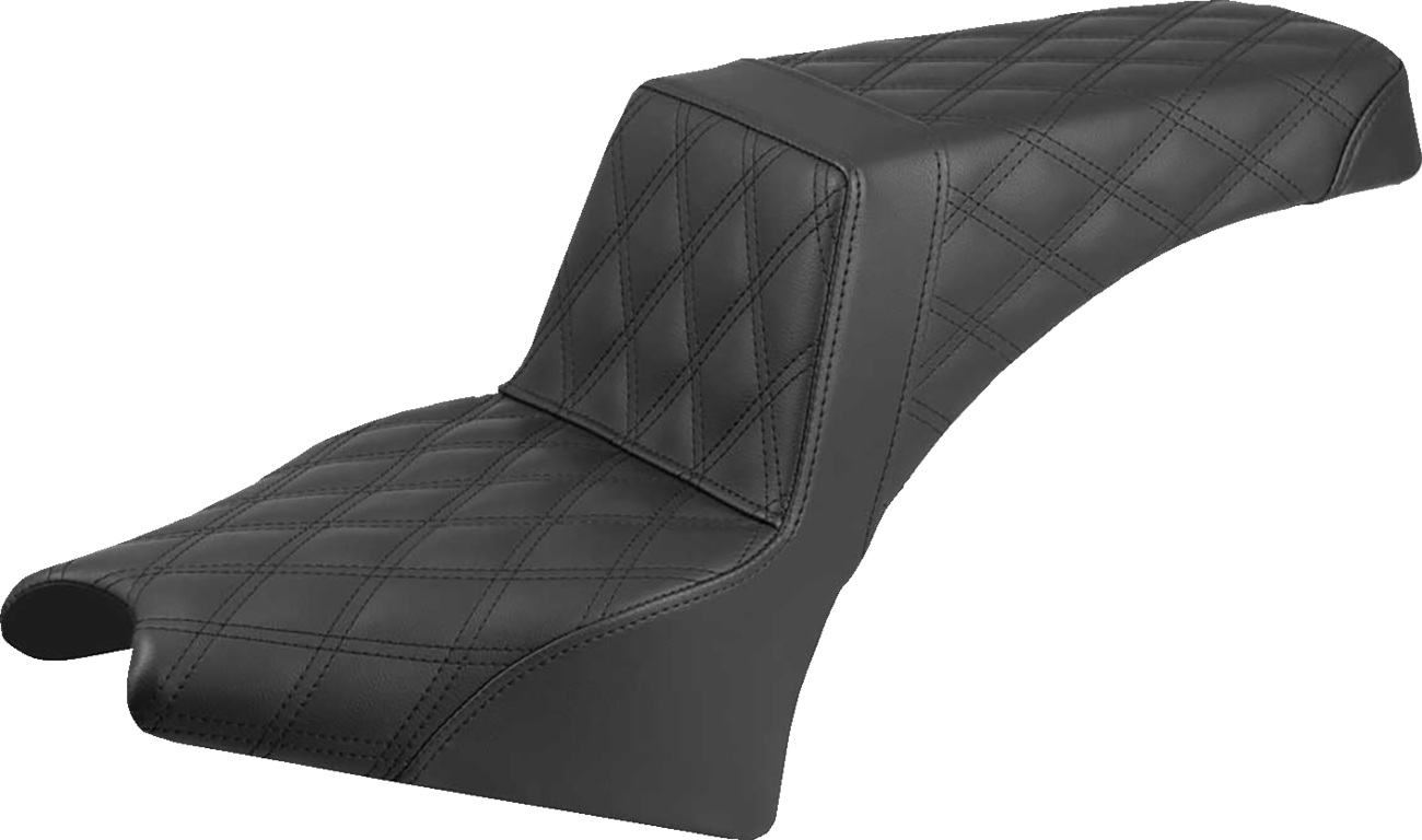 SADDLEMEN Step-Up Seat — Lattice Stitched - Step-Up Seat / Lattice Stitch / Black / Indian Scout '25 0810-2442