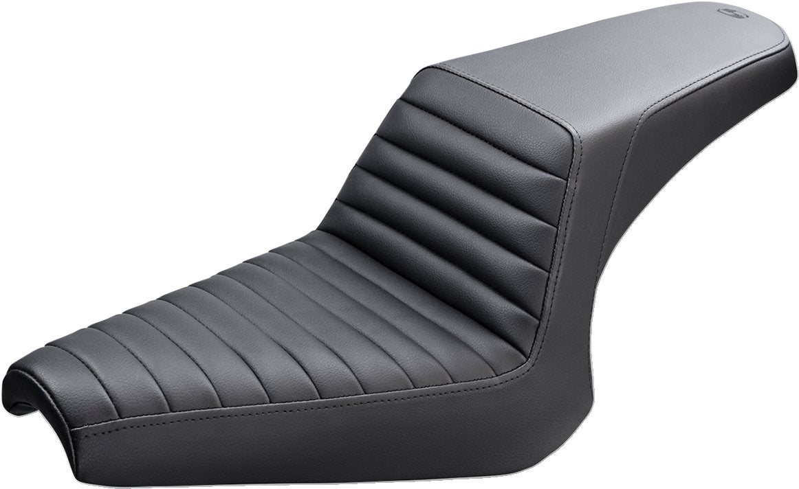 SADDLEMEN Step-Up Seat — Rear Lattice Stitch/Front Tuck-n-Roll - Step-Up Seat / Front Tuck-n-Roll/Rear Lattice Stitch / Black / Indian Scout '25 0810-2452