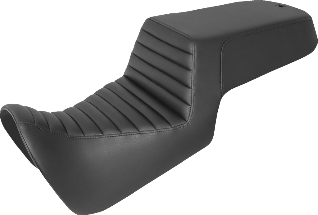 SADDLEMEN Step-Up Seat — Rear Smooth/Front Tuck-n-Roll - Step-Up Seat / Front Tuck-n-Roll/Rear Smooth / Black 0810-2372