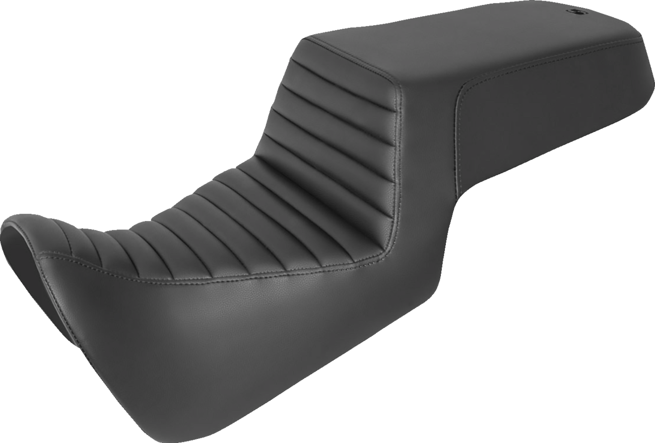 SADDLEMEN Step-Up Seat — Rear Smooth/Front Tuck-n-Roll - Step-Up Seat / Front Tuck-n-Roll/Rear Smooth / Black 0810-2372