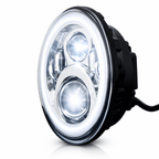 Eagle Lights 7" LED Headlight with LED Halo Ring for Harley-Davidson® and Indian® Motorcycles - Generation II / Chrome Kit
