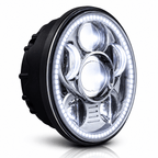 Eagle Lights 5 3/4" LED Headlight Kit with Halo Ring for Harley-Davidson® and Indian® Motorcycles - Generation III / Chrome