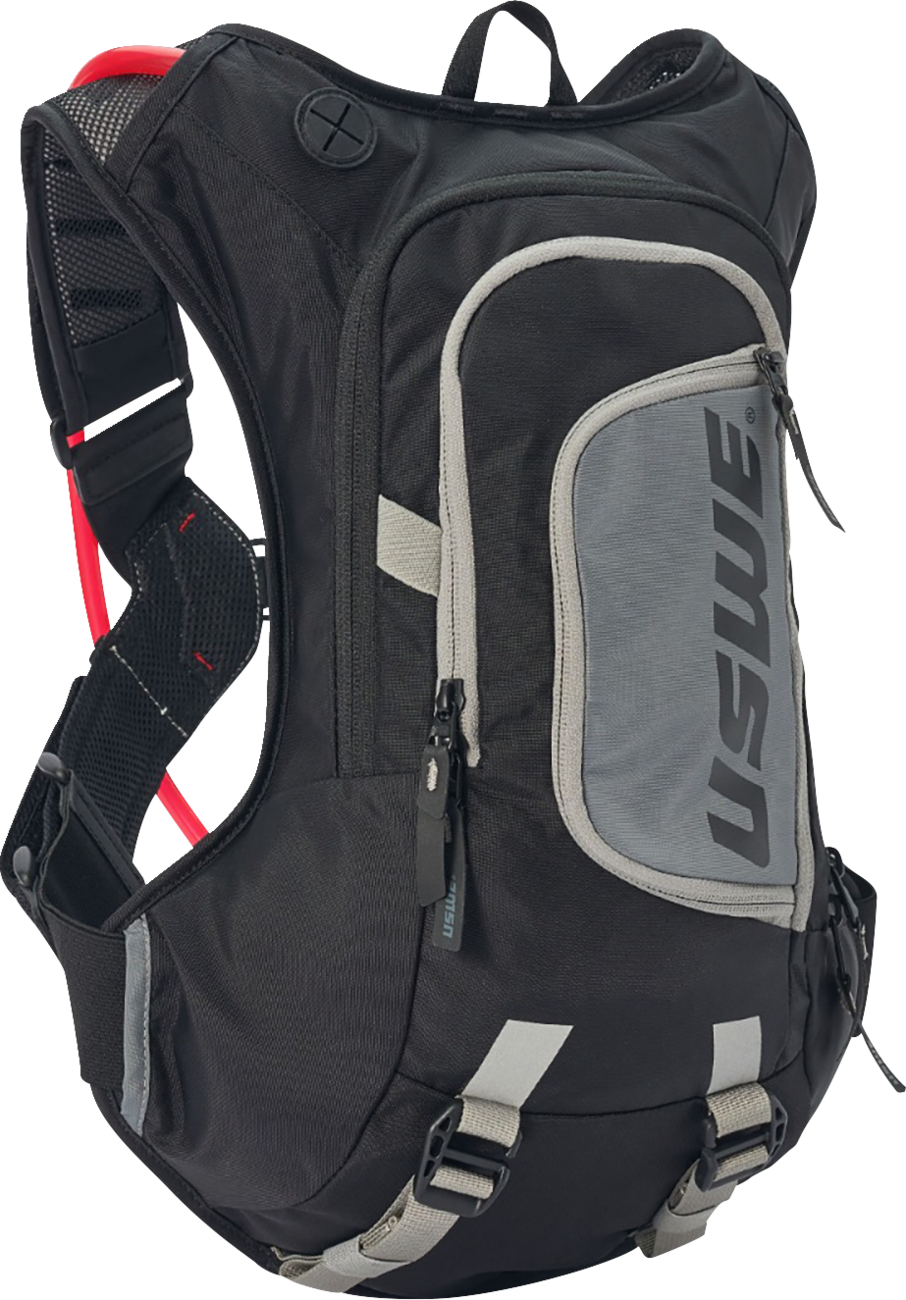 USWE Moto Hydro 8L Hydration Pack - Moto Hydration Pack / 8L / Black/Gray 3519-0163