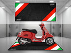 MPM Motorcycle Mat for Vespa Italian Flag- MM7216