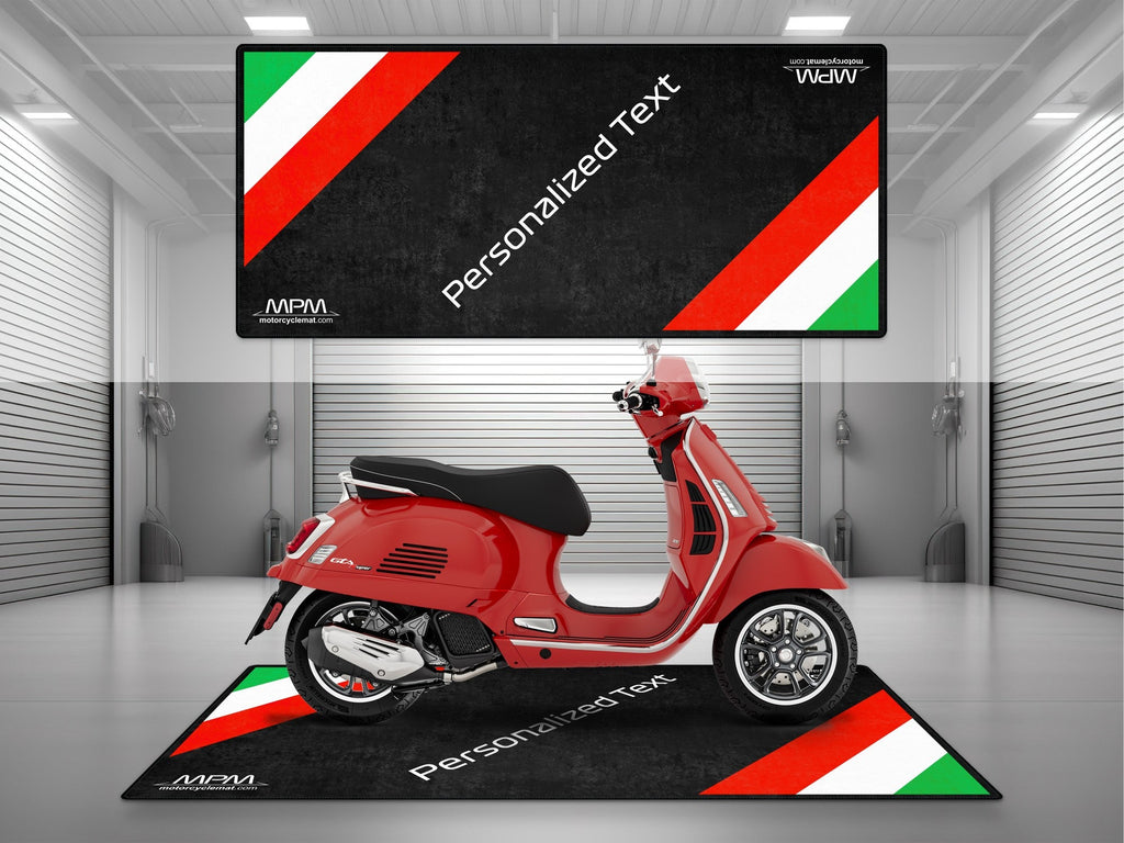 MPM Motorcycle Mat for Vespa Italian Flag- MM7216