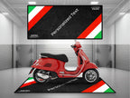 MPM Motorcycle Mat for Vespa Italian Flag- MM7216
