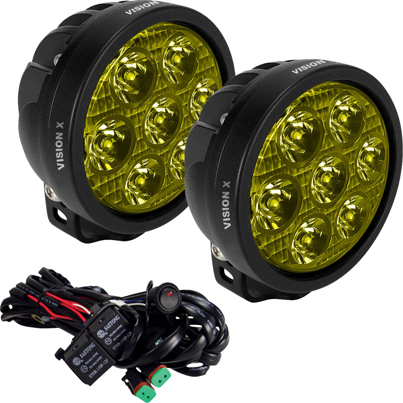 Vision X Cannon Race Series 7 LED Light - Light Cannon / Spot Beam / Selective Yellow Lens 2001-2917