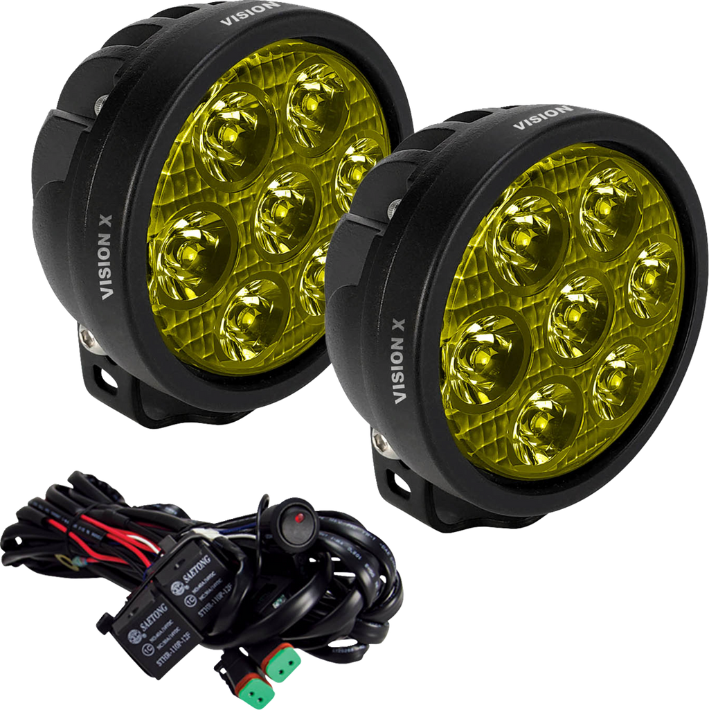 Vision X Cannon Race Series 7 LED Light - Light Cannon / Spot Beam / Selective Yellow Lens 2001-2917